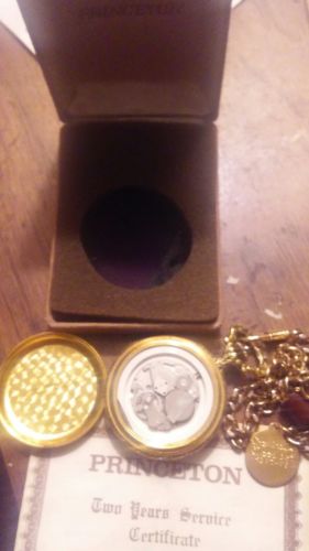 Time Trends-Princeton Basic 17 jewels Swiss made pocket watch. With case.