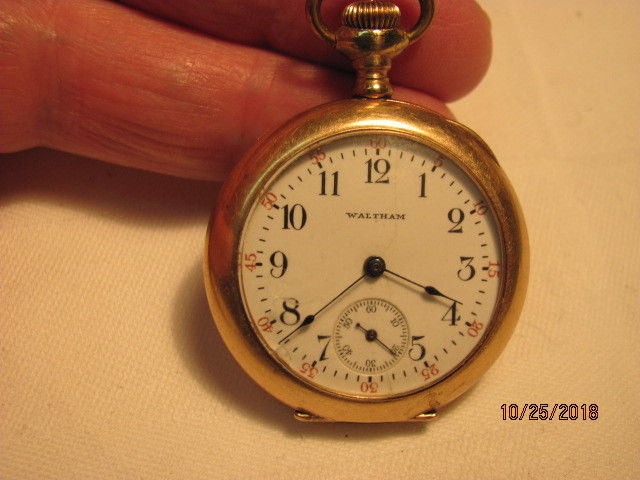 0,size  Waltham Pendant watch/17 jl/adj/works/manu. 1908/Cashier EXTRA GF case