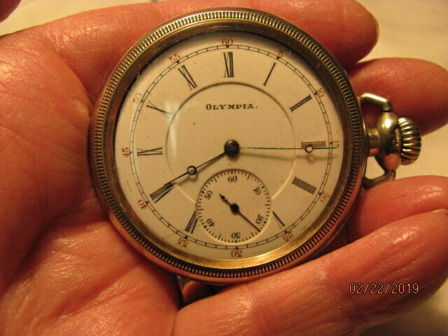 Illinois Private Label OLYMPIA USA on dial and mvt/works fine/17 jl ADJ/LS/exc c