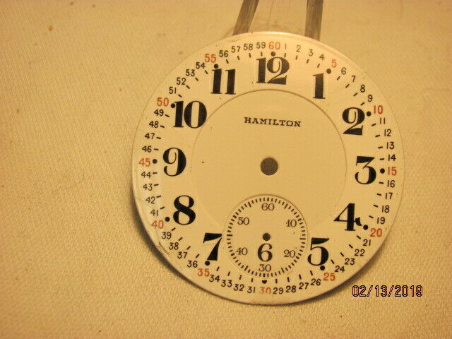 Hamilton 16 sz PW dial for 992B etc with montgomery markings on it.Triple sunk.