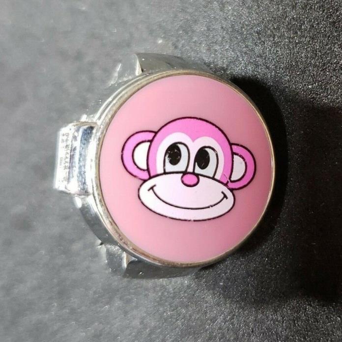 Monkey Stretch Ring Digital Watch Pink Locket Flip Style