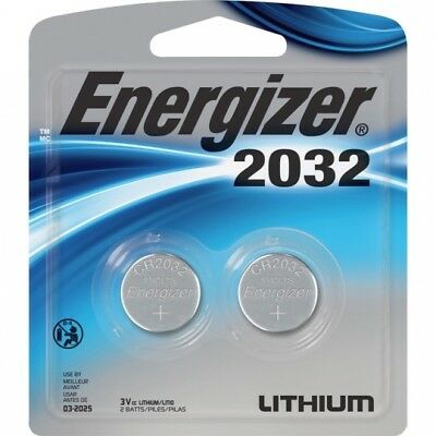 2 Count Energizer Lithium Batteries 2032, 30 Volt Watch, Electronics Battery
