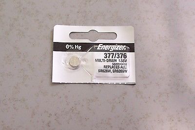 Energizer Watch Battery 377/376 replaces SR626SW  SR626W V377 Bulova 606 & 619