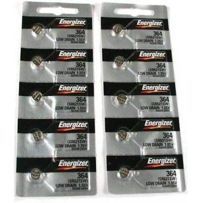 10 Energizer #364 SR721SW Watch Batteries