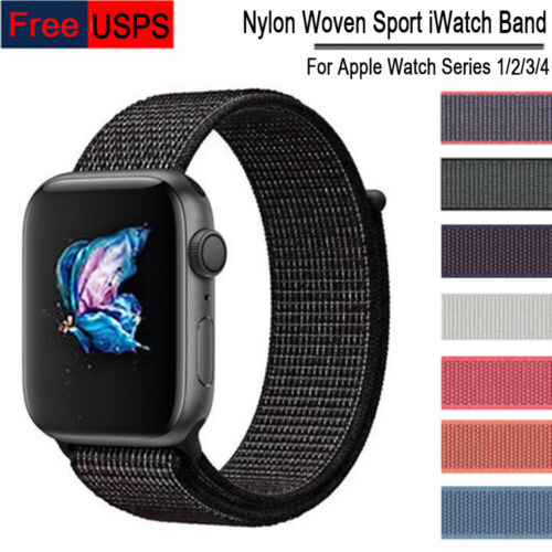 Nylon Woven Sport iWatch Band Wrist Strap For Apple Watch Series 4/3/2/1 38/40MM