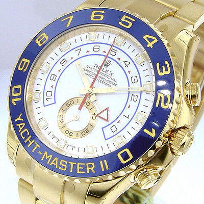 ROLEX YACHTMASTER ll 116688 18K YELLOW GOLD WHITE DIAL