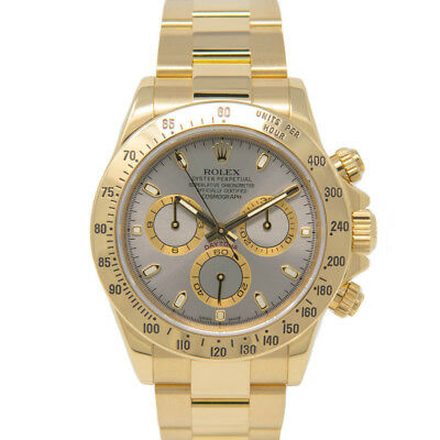 Rolex Men's Cosmograph Daytona Wrist Watch, Slate Face, Yellow Gold, 116528