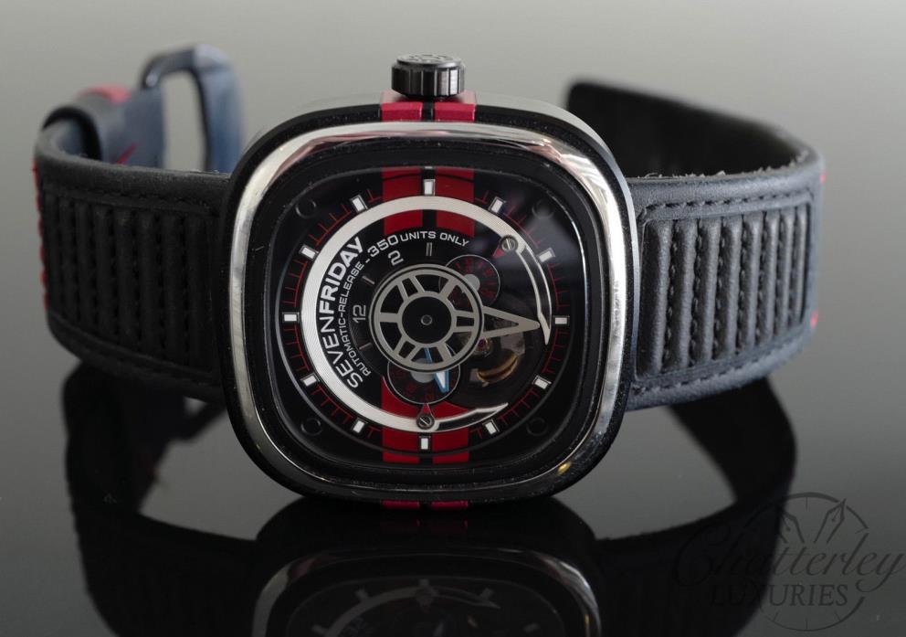 SEVENFRIDAY SEVEN FRIDAY P3BB BIG BLACK LIMITED EDITION AUTOMATIC WATCH