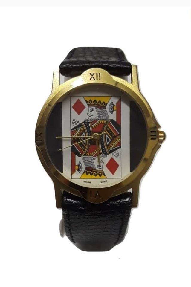 Vintage King of Diamonds (Round Face) Quartz Wrist Watch | Made in Hong Kong
