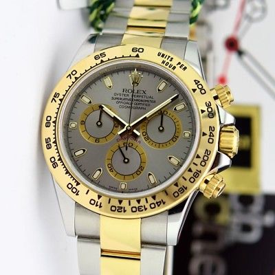 Rolex Daytona Yellow Gold & Steel Slate Dial 116503 - WATCH CHEST