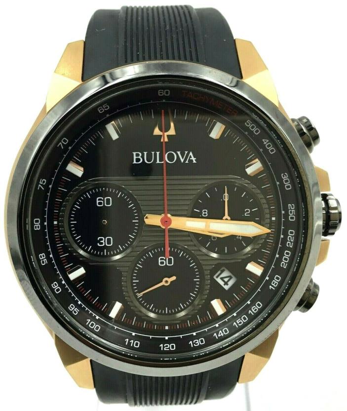 Bulova 98B311 Men's Rosegold-Tone Stainless Steel Tachymeter Wrist Watch