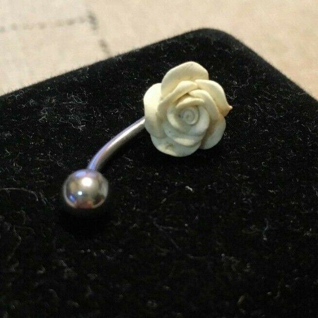 Rose and Skull Belly button ring NEVER USED