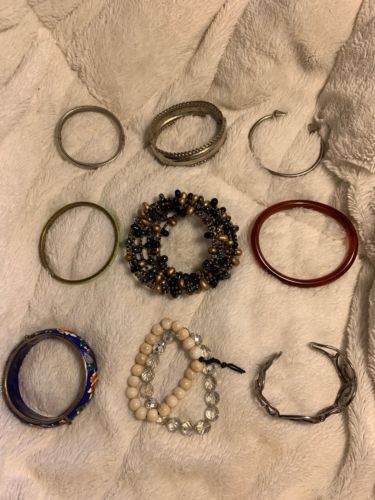 Mixed Lot Of 10 Fashion Bracelets