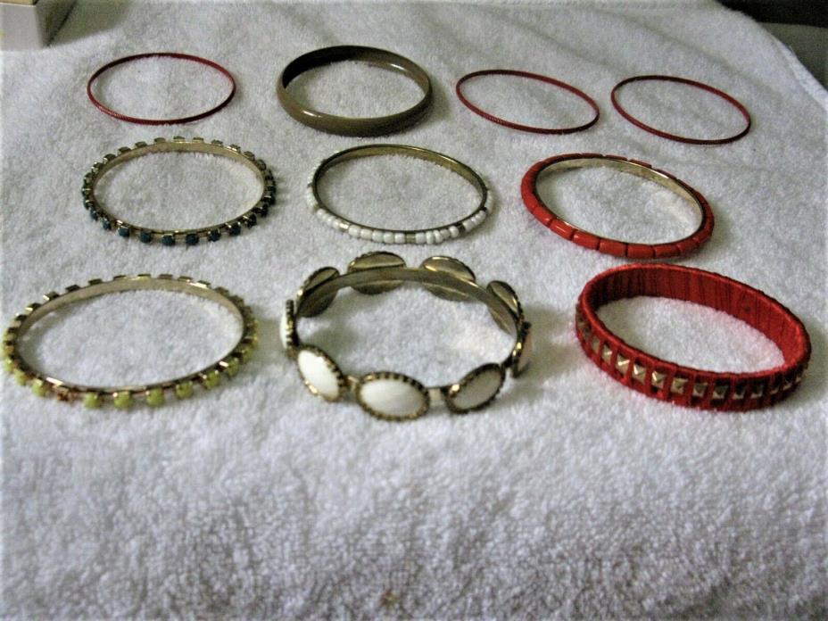Mixed Lot of 10 NEW Bangles Stunning Lot! MUST SEE! What a Variety Any Occasion