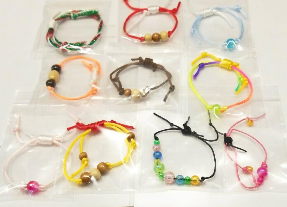 Lot of 10 Beaded Friendship Bracelets Party Favors Gifts Birthday Wholesale