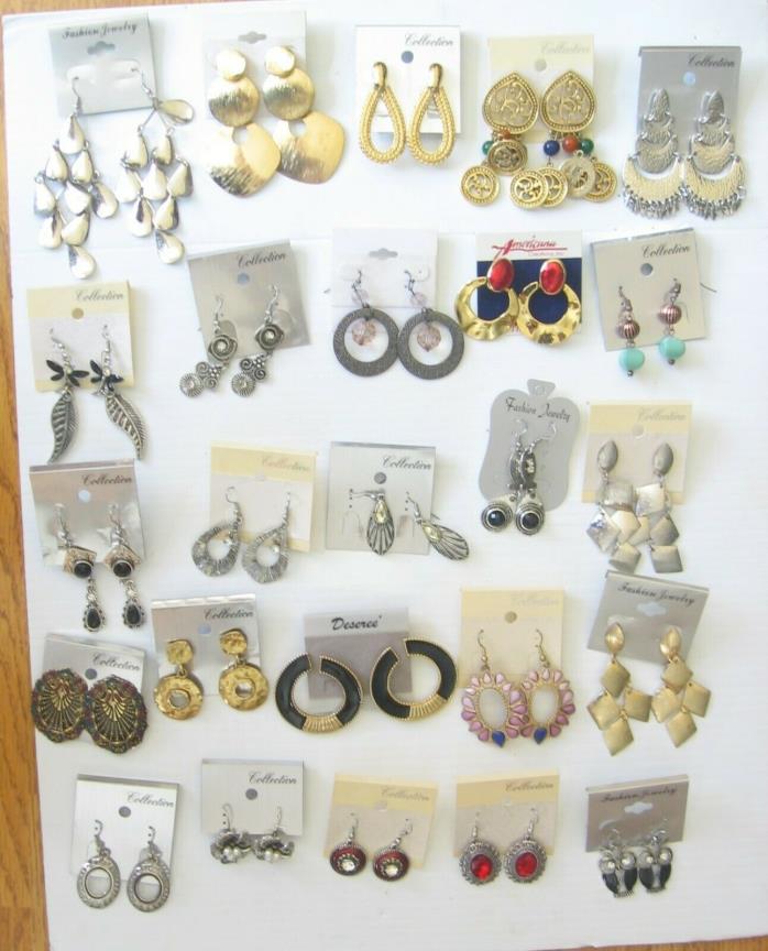 Wholesale Lot of 25 Pairs of Statement Earrings New Lot 1