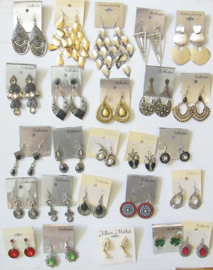 Wholesale Lot of 25 Pairs of Statement Earrings New Lot 2