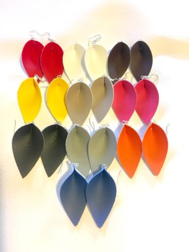 Faux Leather Earrings,10 Pairs Joanna Gaines Inspired Dangle Drop Statement