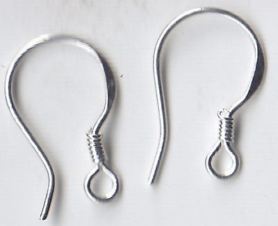 20 Sterling Silver Small Shepherd Hook Earring Backs – 10 Pairs