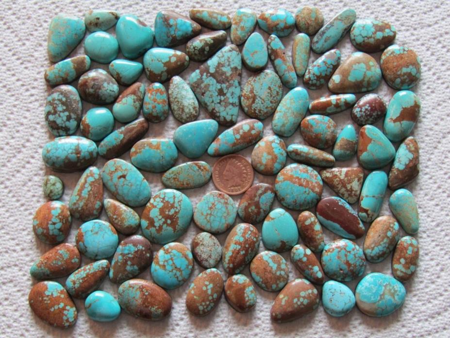 80 Number Eight Turquoise Cabochons 1000 carats Wholesale Lot #8 Cabs