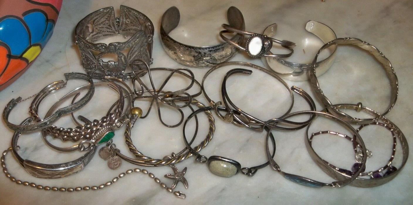 274 GRAMS  LOT OF STERLING SILVER 925 JEWELRY ALL WEARABLE NO SCRAP