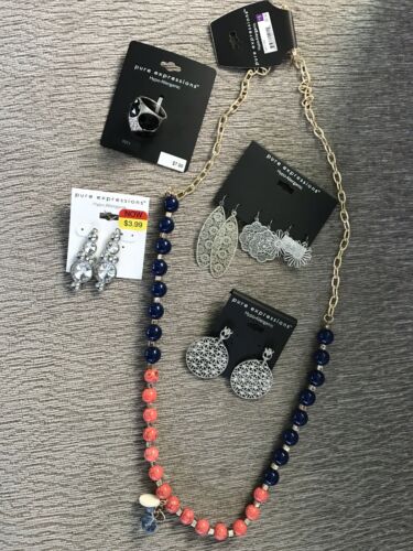 Mixed Jewelry Lot Earrings And Necklace (12) USA Seller New Free Shipping