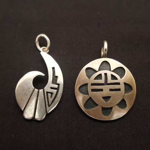 Hopi sterling silver pendants