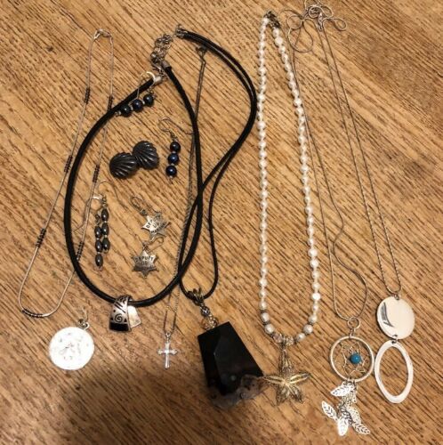 Sterling Silver Jewerly Lot Mixed Solid And With Stones Not Scrap 104 Grams 1493