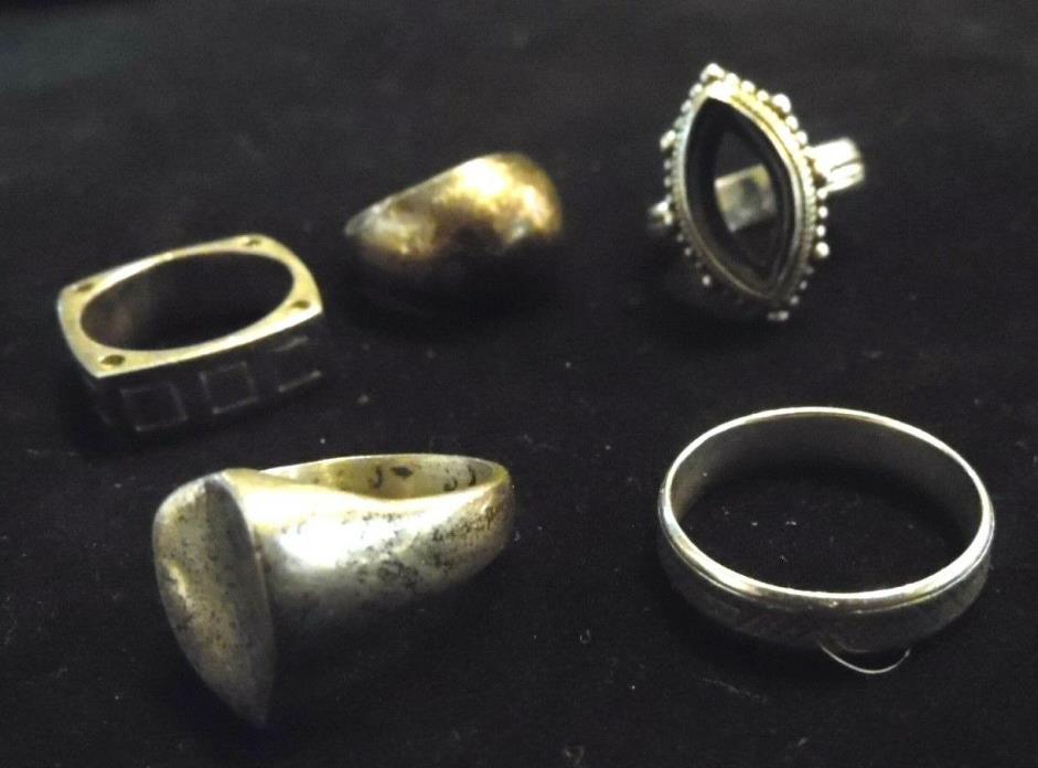 (5) Sterling Silver 925 Jewelry Rings Bulk Lot Scrap /Wear- WOW