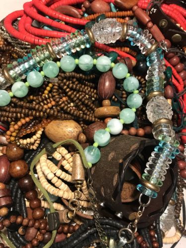 10Lb Lot Modern ALL WEARABLE Fashion Jewelry Necklaces Bracelets RESALE Boho +++