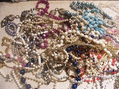 Large lot Necklace Beaded Jewelry Beads for parts or repair.