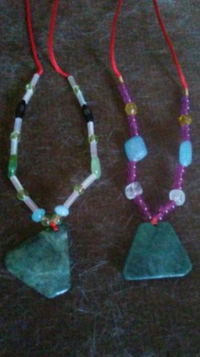 3 serpentine stone necklaces