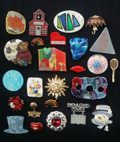 Pin Brooch Lot Vintage Modern Assorted 25pc