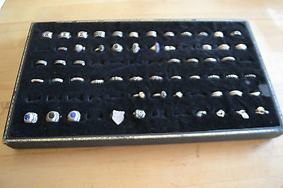 Assorted Silver and Hermatite Rings in Display Box New from Retail