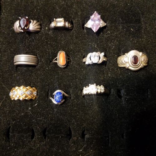 10 Sterling Silver Rings