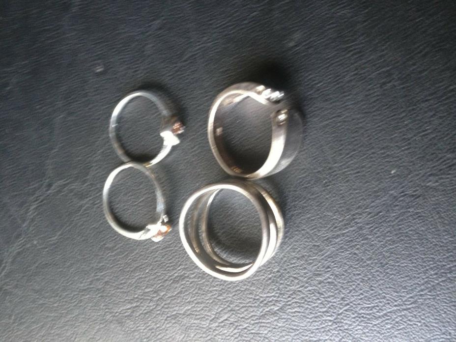 STERLING RINGS LOT OF FOUR