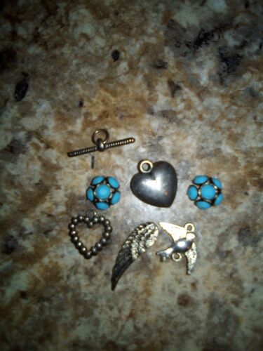 6 Pc. Misc. Charms + Half Of A Toggle Clasp