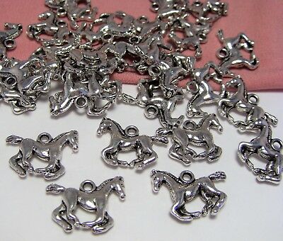 BULK LOT 50 3-D RUNNING HORSE CHARMS-SOUTHWESTERN-COWGIRL-EARRING DROPS-JEWELRY