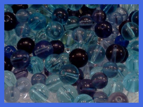 Half LB Glass Beads BLUE PURPLE 8 10Mm Art Supplies