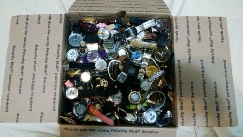 Large assorted watch lot Seiko,Disney, Movado,Casio,invicta,Omega,Elgin,Stauer.