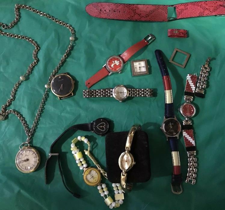 Assorted Vintage Watches Estate Find As Is