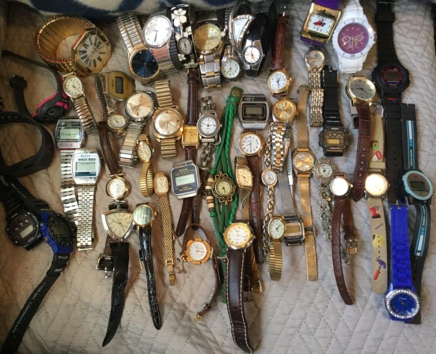 50 watches mixed lot woman’s men’s timex and many more lot #5