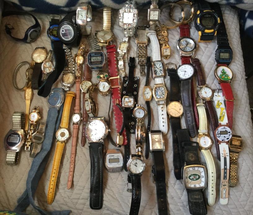 50 watches mixed lot woman’s men’s Citizen fossil timex lot #4