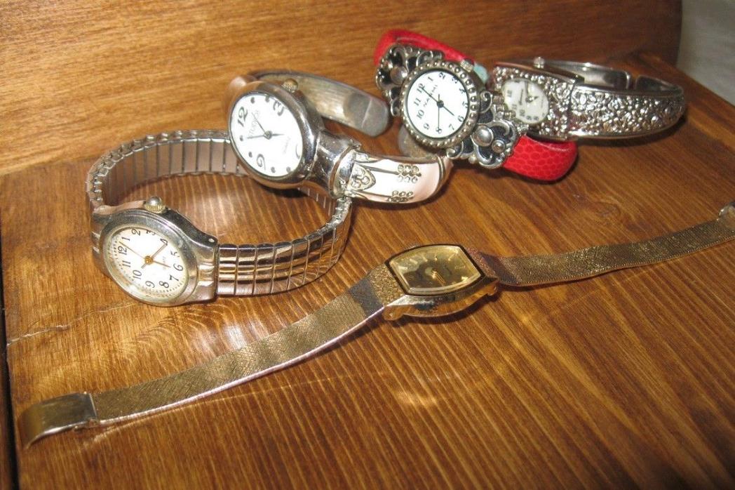 Wristwatch lot 5 NOT WORKING parts or?? As Is