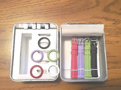 Paul Jardin 4 Watch Bands 5 interchangable Watch Faces New in distressed box
