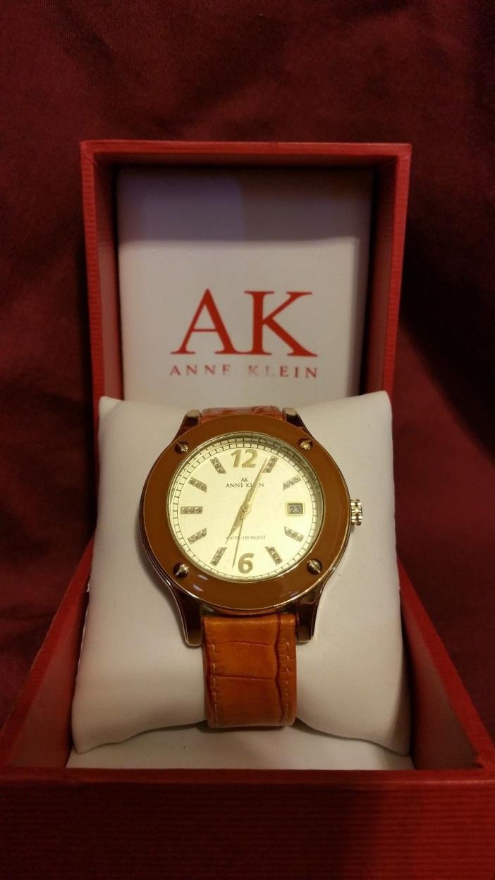 ANNE KLEIN WATCH NEW IN BOX  DIAMOND NUMBERING -NEVER WORN - WATER 100 RESIST