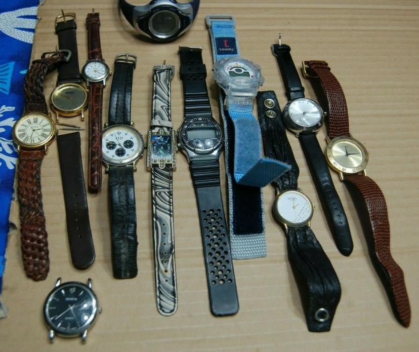 Vintage/Modern Lot 12 Timex Men/Women Watches Tommy Noble