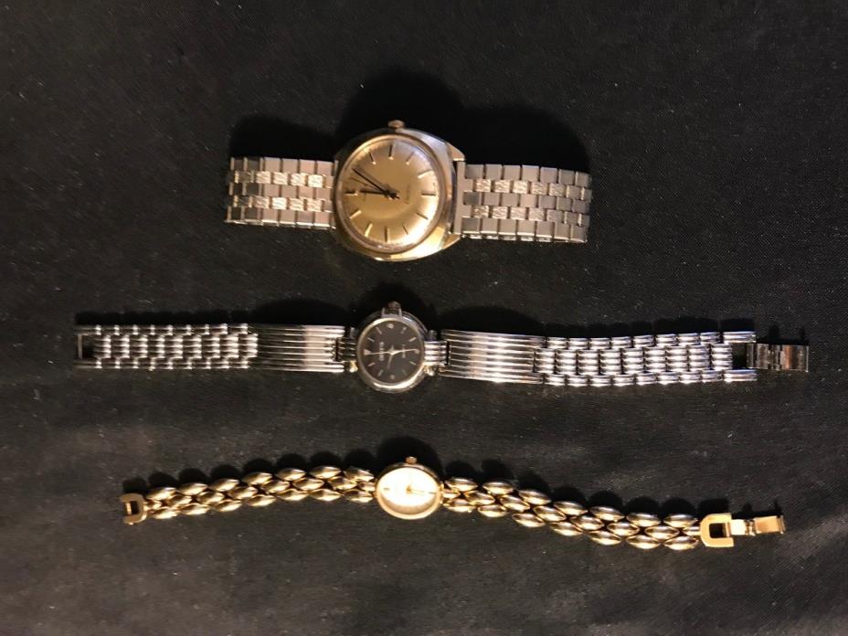 Lot of Vintage Watches Ladies Gruen, Ladies Geneva, Mens Electric Timex