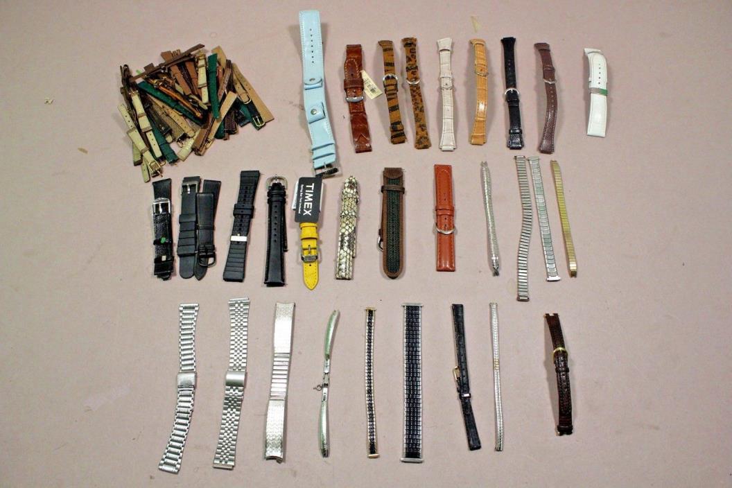 Lot of 50+ Wrist Watch Bands Mixed Styles most unused
