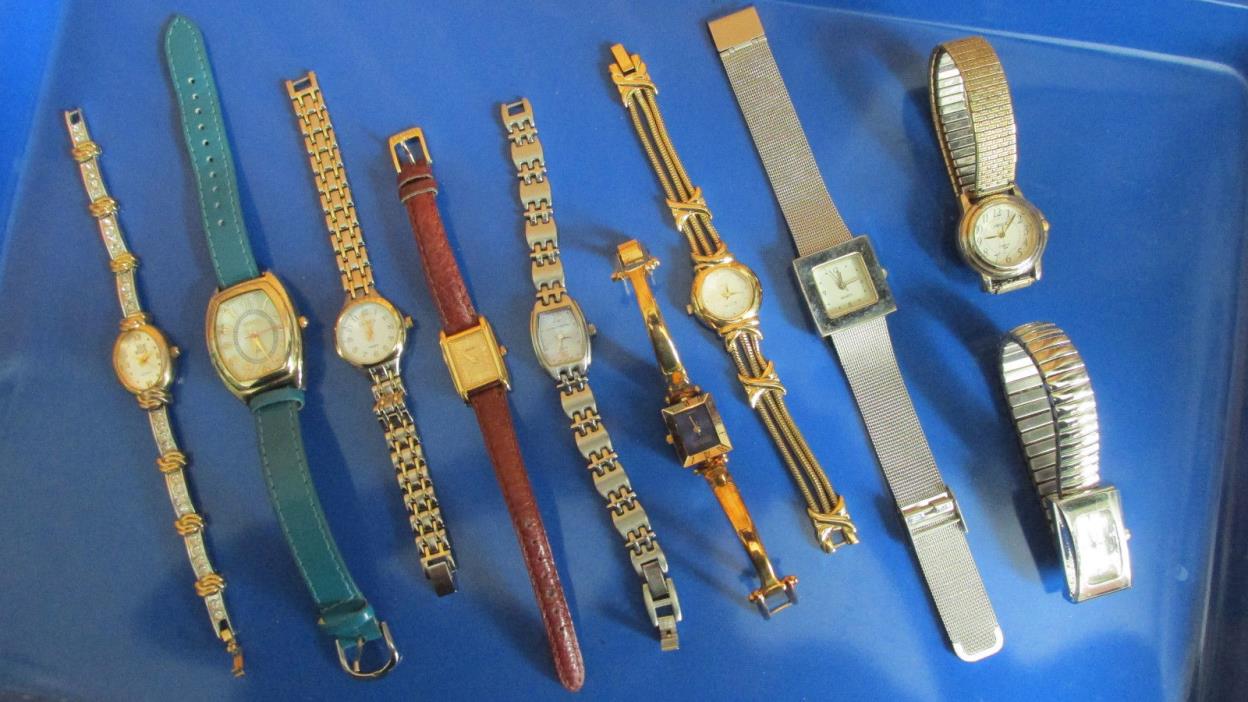 Lot of 10 women's watches in brands like Seiko, Joan Rivers, Elgin, Carriage etc